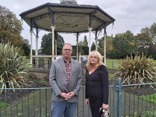 Cllr Christine Harris with local Friends group Chair Chris Phillips