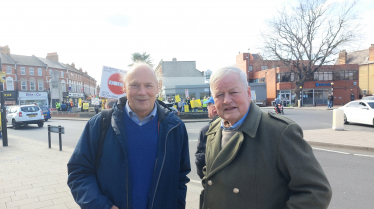 Bob Stewart with Councillor Michael Tickner